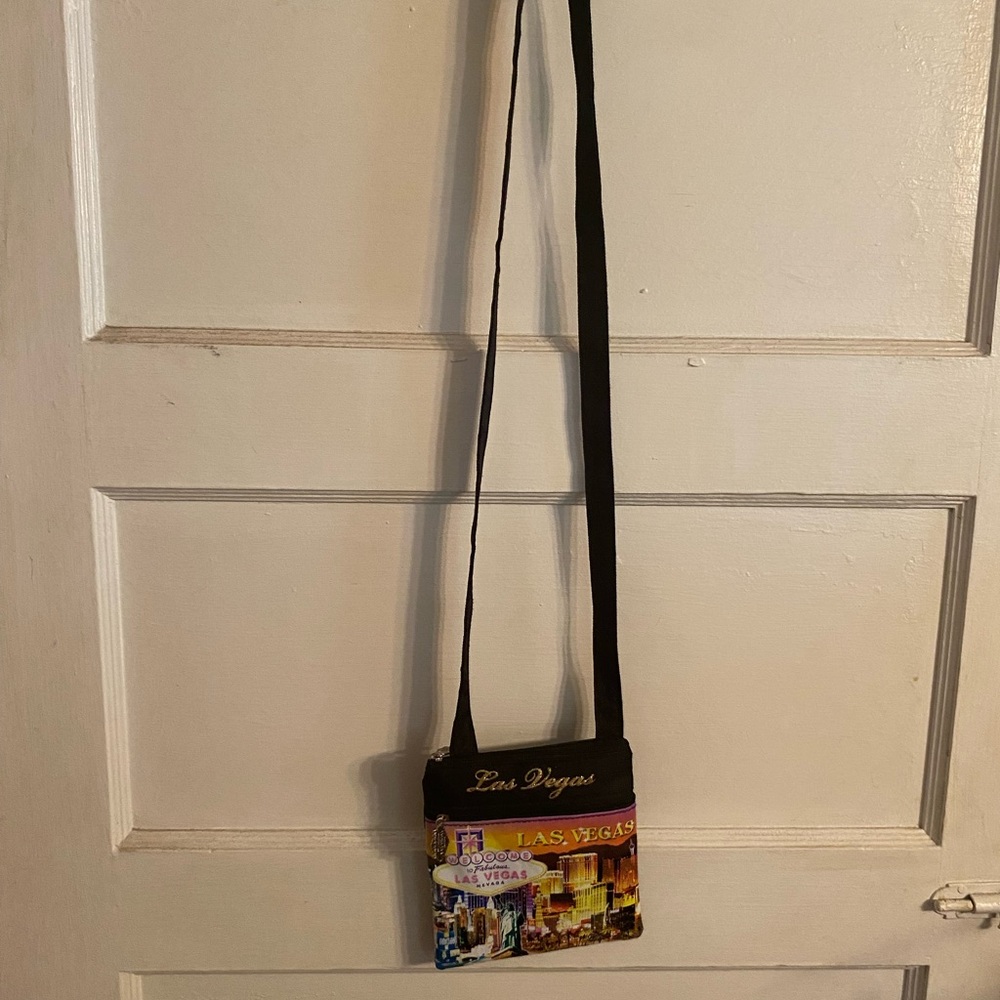 Small Crossbody Las Vegas Canvas Purse Money And Coin Pouch